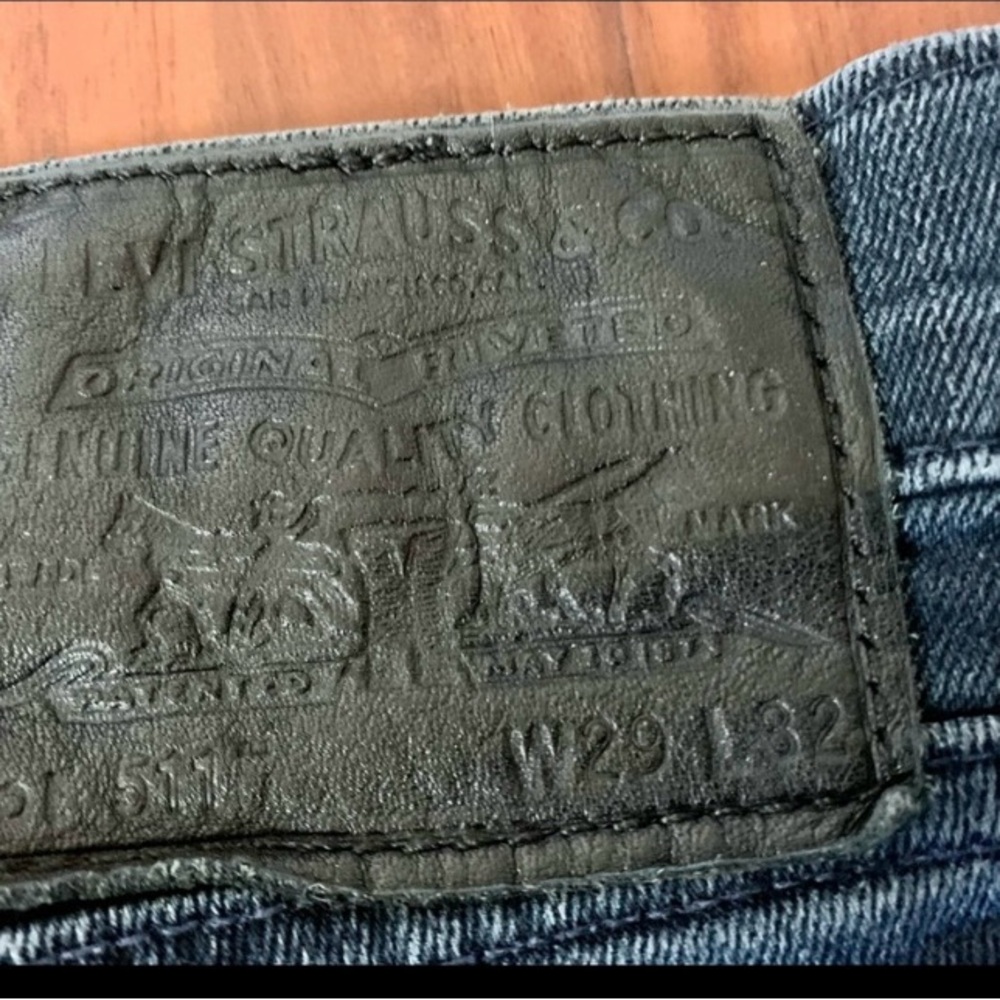 LN MEN’S 511 PREMIUM LEVI JEANS. SLIM FIT, DARK WASH. - Picture 5 of 8